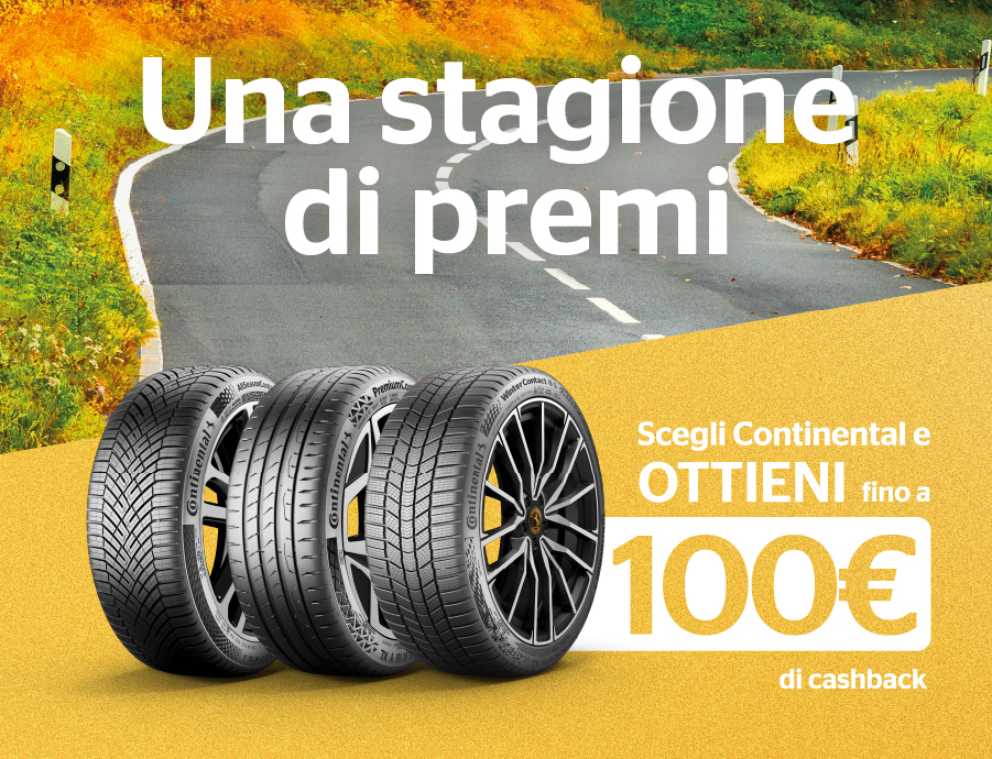 Una Stagione di Premi: scegli Continental e ottieni fino a 100€ di cashback